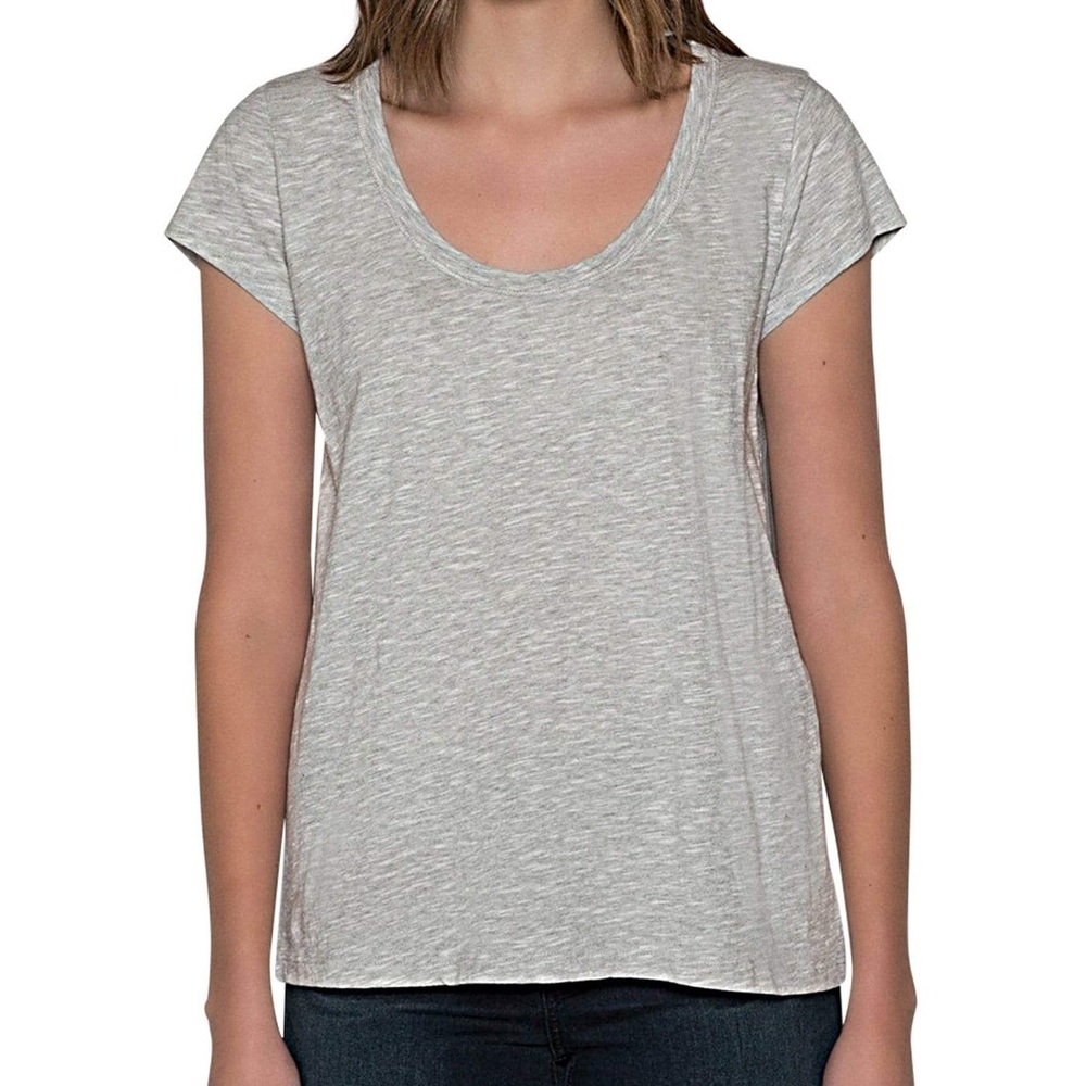 Velvet Light Gray Short Sleeve Tee